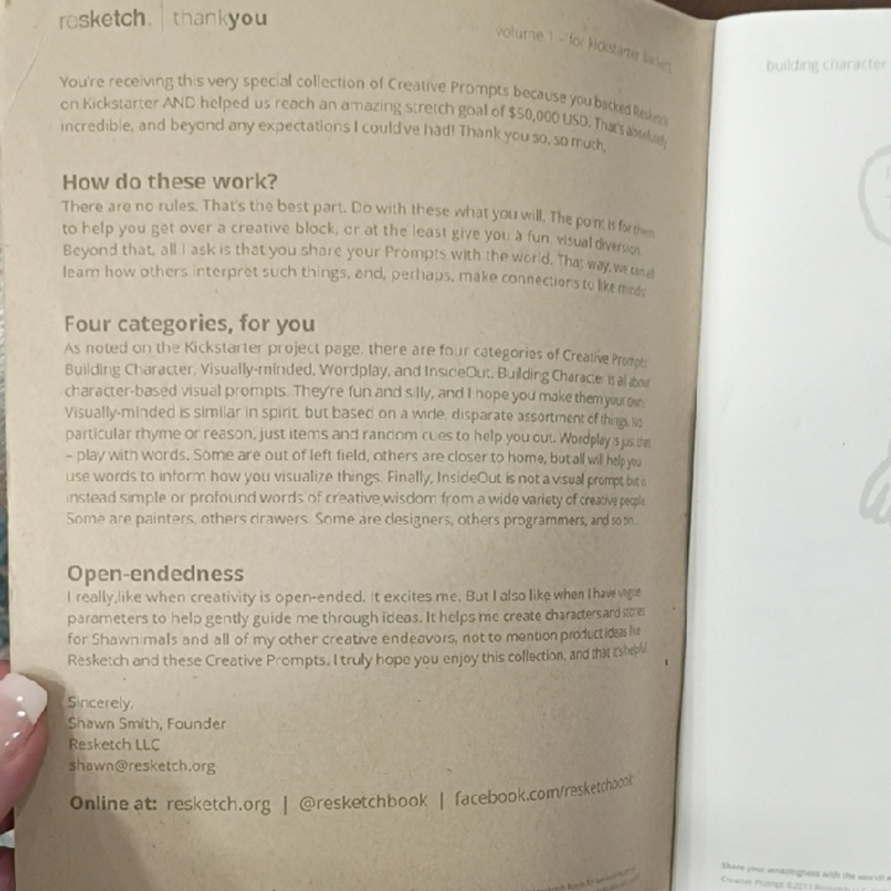Creative Prompts Notebook - Cream - Picture 5 of 5